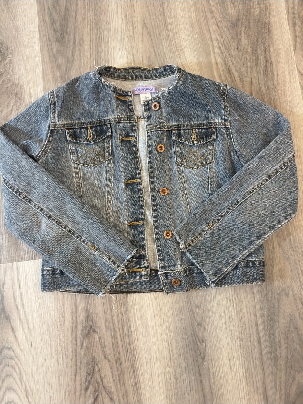 Old Navy vintage styled Light Blue Denim Jean Jacket for Kids